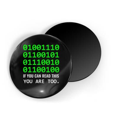 Nerd Computer Binary Code For Developer Geeks & Admins Magnet