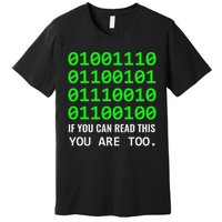 Nerd Computer Binary Code For Developer Geeks & Admins Premium T-Shirt