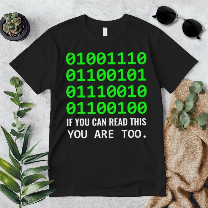 Nerd Computer Binary Code For Developer Geeks & Admins Premium T-Shirt