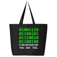 Nerd Computer Binary Code For Developer Geeks & Admins 25L Jumbo Tote