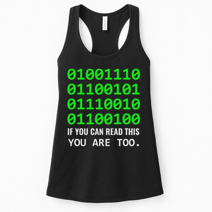 Nerd Computer Binary Code For Developer Geeks & Admins Womens Tank Top