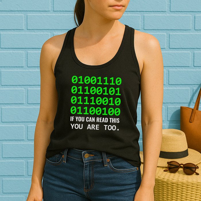Nerd Computer Binary Code For Developer Geeks & Admins Womens Tank Top