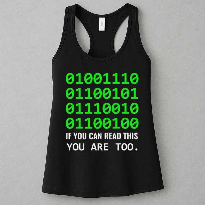 Nerd Computer Binary Code For Developer Geeks & Admins Womens Tank Top