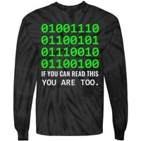 Nerd Computer Binary Code For Developer Geeks & Admins Tie-Dye Long Sleeve Shirt