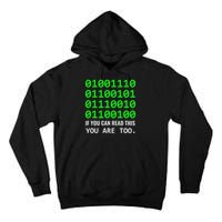 Nerd Computer Binary Code For Developer Geeks & Admins Tall Hoodie