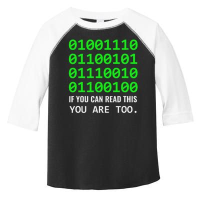 Nerd Computer Binary Code For Developer Geeks & Admins Toddler Fine Jersey T-Shirt