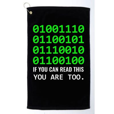 Nerd Computer Binary Code For Developer Geeks & Admins Golf Towel