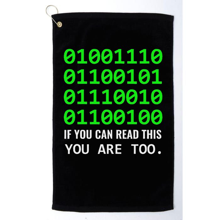 Nerd Computer Binary Code For Developer Geeks & Admins Golf Towel