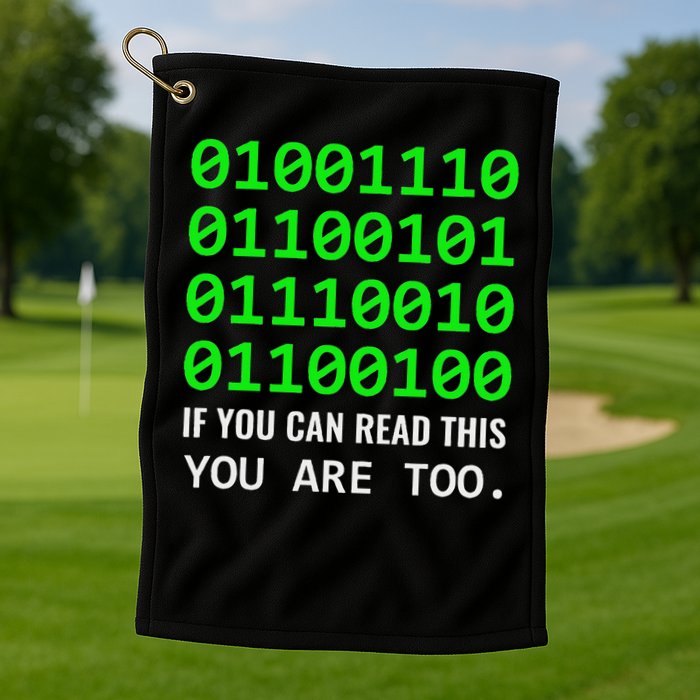 Nerd Computer Binary Code For Developer Geeks & Admins Golf Towel