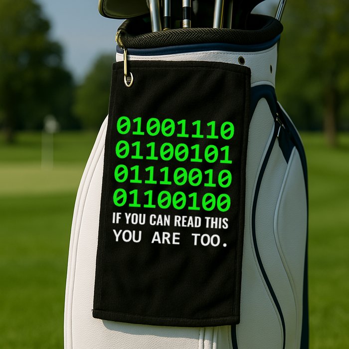 Nerd Computer Binary Code For Developer Geeks & Admins Golf Towel