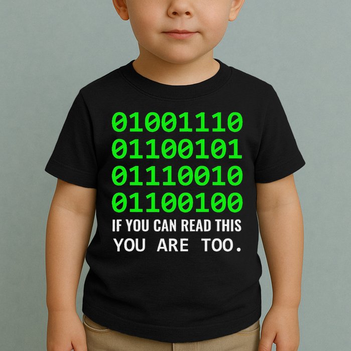 Nerd Computer Binary Code For Developer Geeks & Admins Toddler T-Shirt