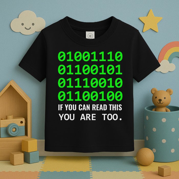Nerd Computer Binary Code For Developer Geeks & Admins Toddler T-Shirt