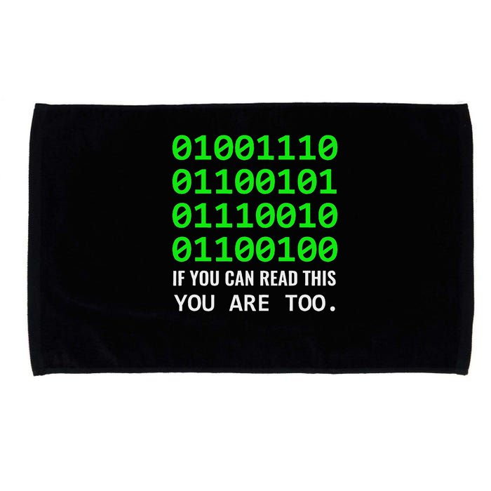 Nerd Computer Binary Code For Developer Geeks & Admins Microfiber Hand Towel
