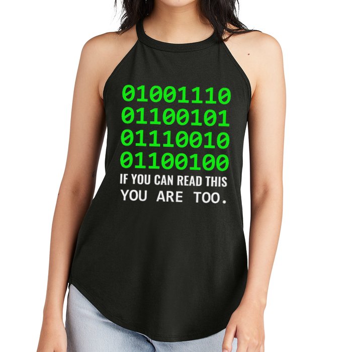 Nerd Computer Binary Code For Developer Geeks & Admins Women's Perfect Tri Rocker Tank