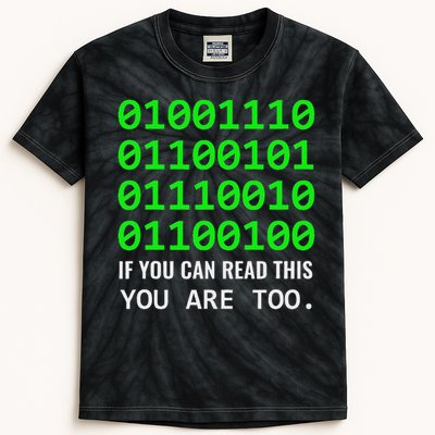 Nerd Computer Binary Code For Developer Geeks & Admins Kids Tie-Dye T-Shirt