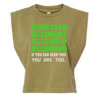 Nerd Computer Binary Code For Developer Geeks & Admins Garment-Dyed Women's Muscle Tee