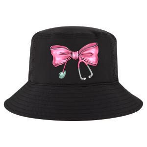 Nurse Coquette Bow Stethoscope Nursing Doctor Cool Comfort Performance Bucket Hat