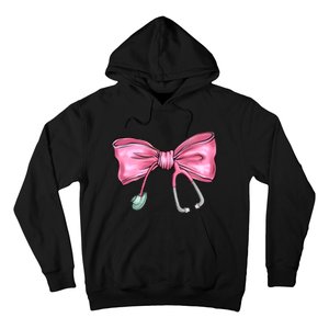 Nurse Coquette Bow Stethoscope Nursing Doctor Hoodie