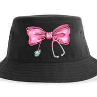 Nurse Coquette Bow Stethoscope Nursing Doctor Sustainable Bucket Hat