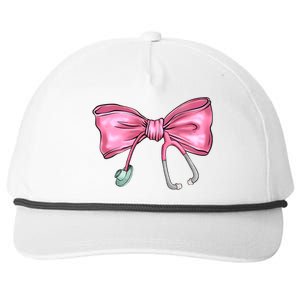 Nurse Coquette Bow Stethoscope Nursing Doctor Snapback Five-Panel Rope Hat