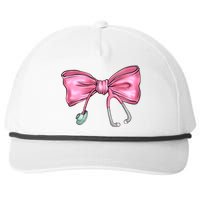 Nurse Coquette Bow Stethoscope Nursing Doctor Snapback Five-Panel Rope Hat