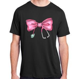 Nurse Coquette Bow Stethoscope Nursing Doctor Adult ChromaSoft Performance T-Shirt