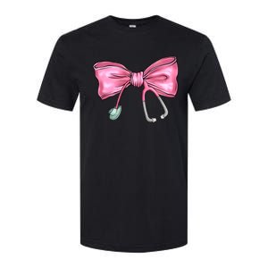 Nurse Coquette Bow Stethoscope Nursing Doctor Softstyle CVC T-Shirt