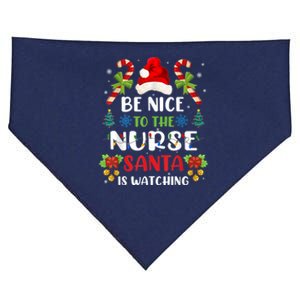 Nurse Christmas - Be Nice To The Nurse Santa is Watching USA-Made Doggie Bandana