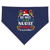 Nurse Christmas - Be Nice To The Nurse Santa is Watching USA-Made Doggie Bandana