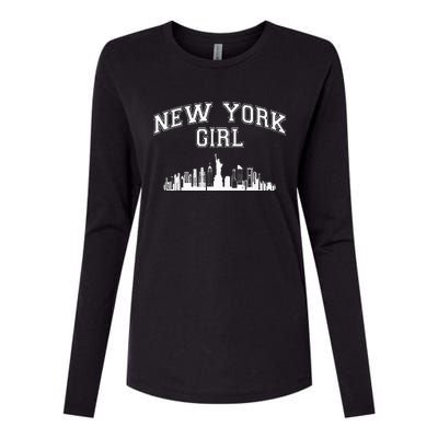 Newyork City Born Nyc New York Girl Womens Cotton Relaxed Long Sleeve T-Shirt