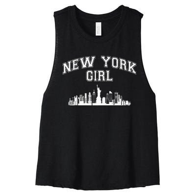 Newyork City Born Nyc New York Girl Women's Racerback Cropped Tank