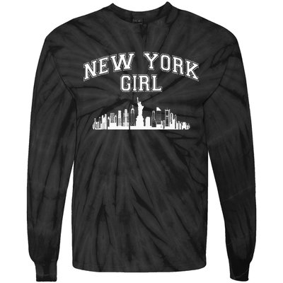 Newyork City Born Nyc New York Girl Tie-Dye Long Sleeve Shirt