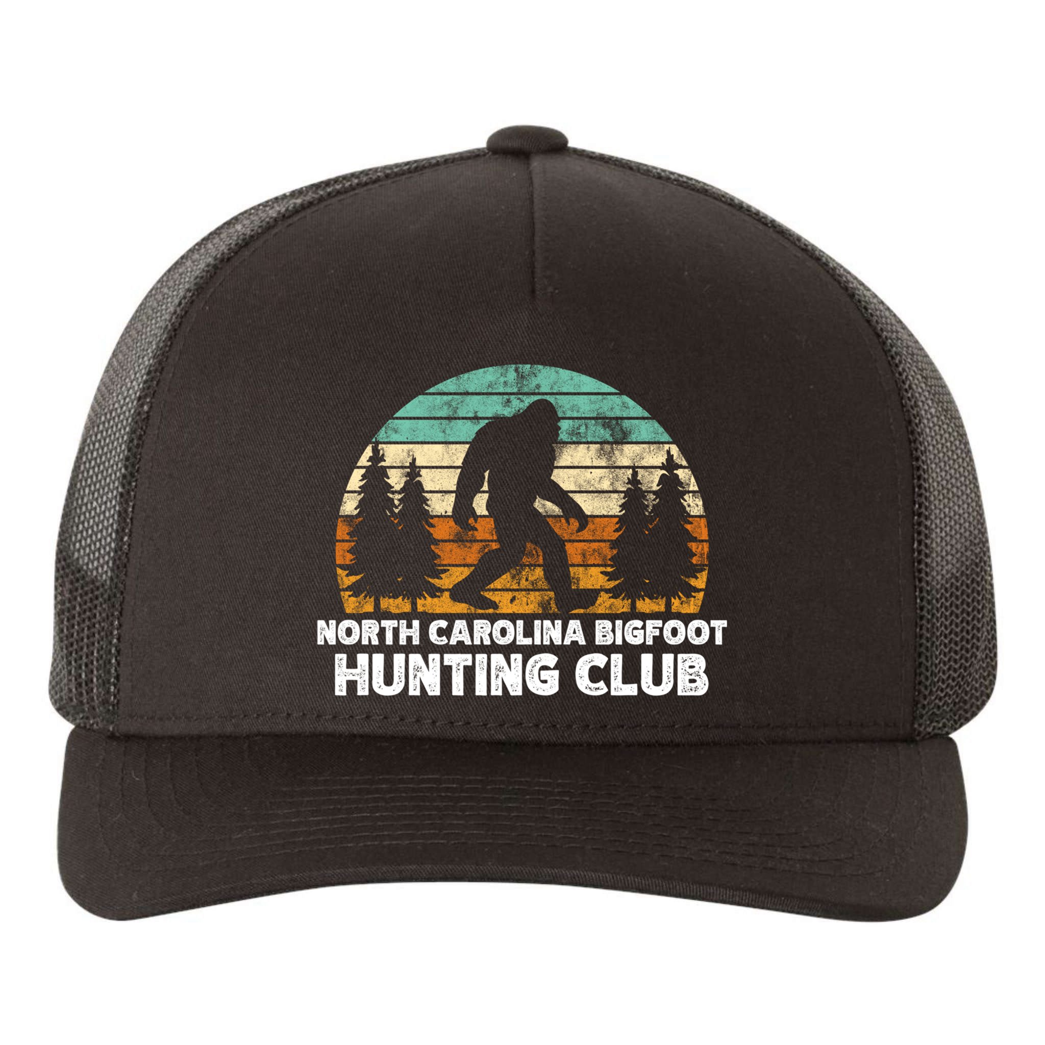 North Carolina Bigfoot Hunting Club Sasquatch Fan Gift Yupoong Adult 5-Panel Trucker Hat