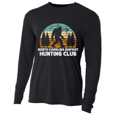 North Carolina Bigfoot Hunting Club Sasquatch Fan Gift Cooling Performance Long Sleeve Crew