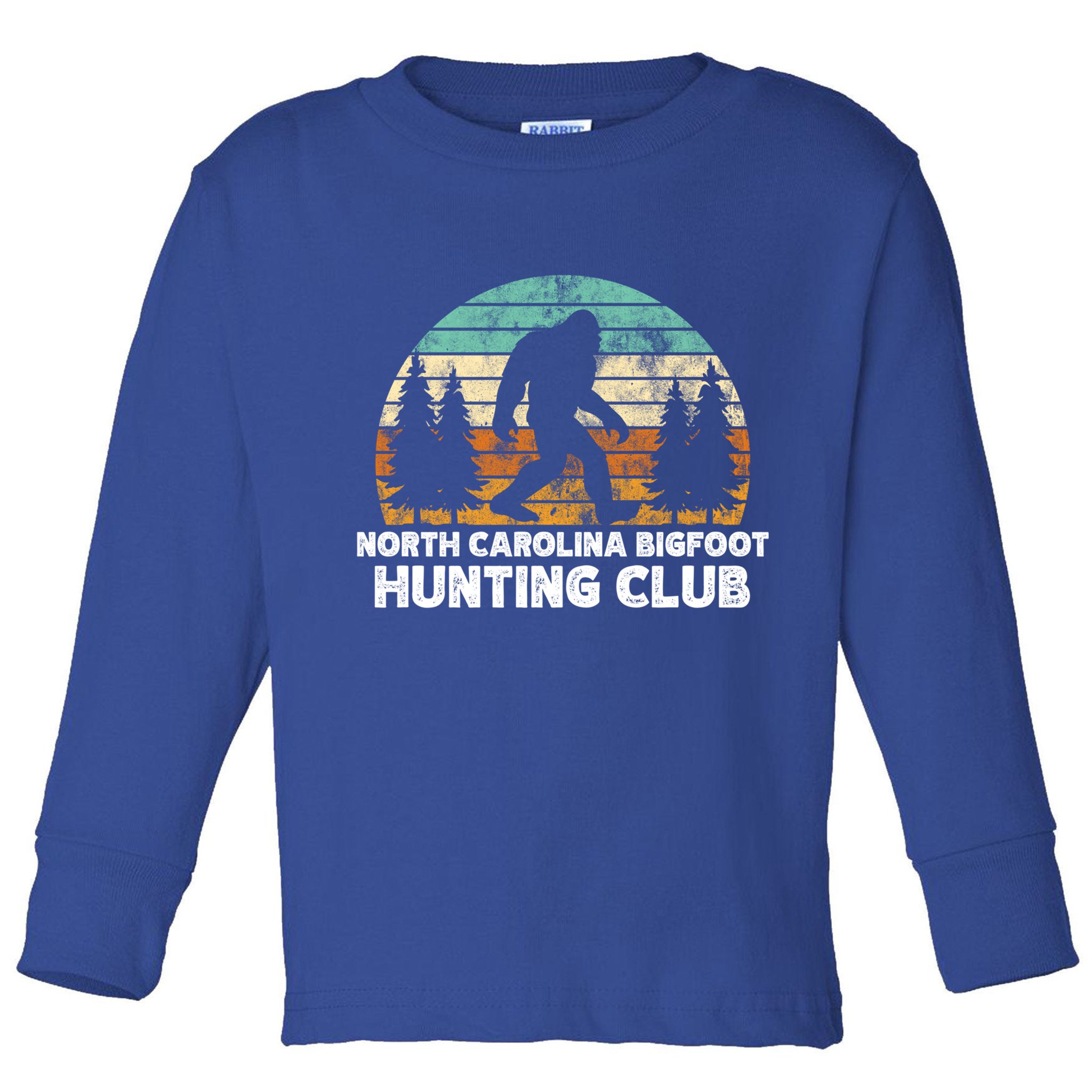 North Carolina Bigfoot Hunting Club Sasquatch Fan Gift Toddler Long Sleeve Shirt