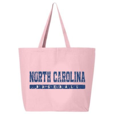 North Carolina Baseball Blue Vintage Text 25L Jumbo Tote