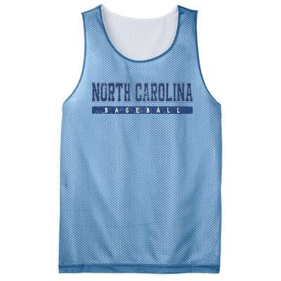 North Carolina Baseball Blue Vintage Text Mesh Reversible Basketball Jersey Tank