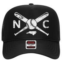 North Carolina Baseball Nc Baseball North Carolina Baseball High Crown Mesh Back Trucker Hat