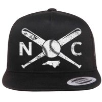 North Carolina Baseball Nc Baseball North Carolina Baseball Flat Bill Trucker Hat