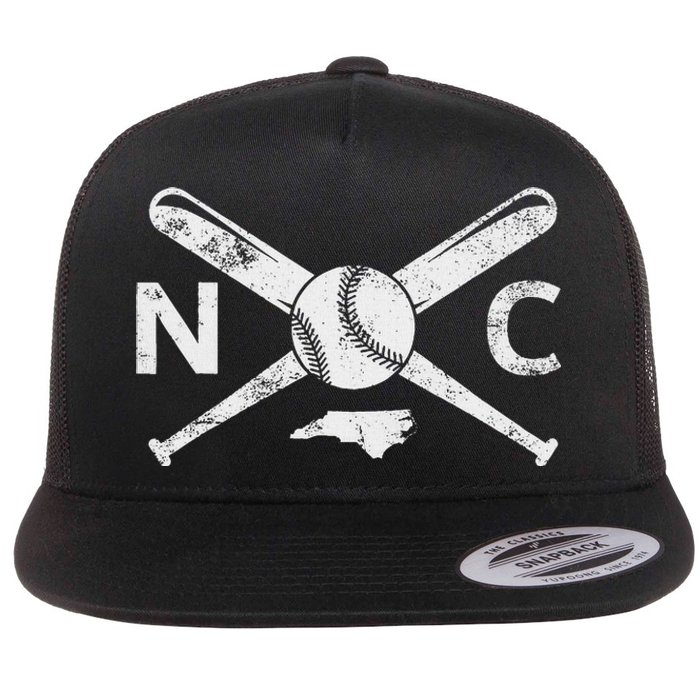 North Carolina Baseball Nc Baseball North Carolina Baseball Flat Bill Trucker Hat