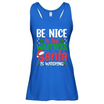 Nurse Christmas Be Nice To The Nurse Santa Is Watching Elf Gift Ladies Essential Flowy Tank