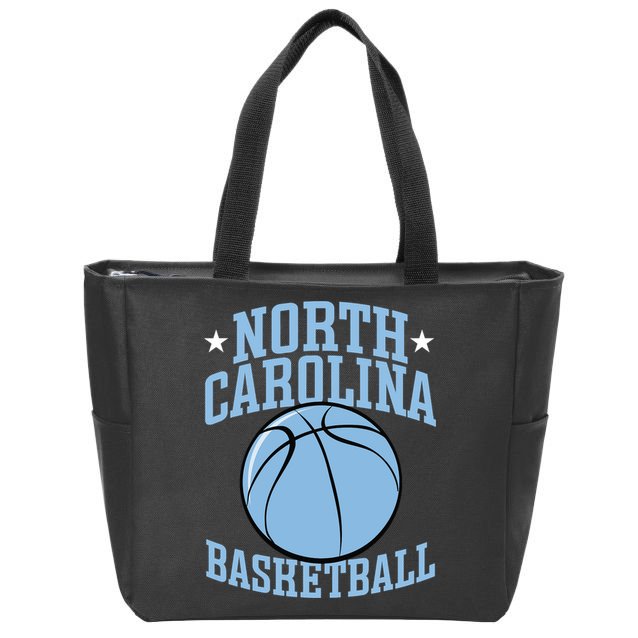 North Carolina Basketball Zip Tote Bag