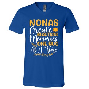 Nonas Create Beautiful Memories One Hug At A Time Gift V-Neck T-Shirt