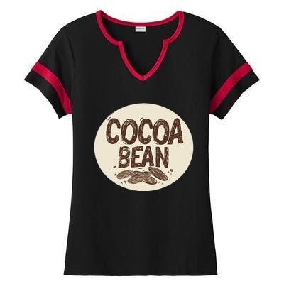 Nice Chocolate Bean For Cocoa Lovers Ladies Halftime Notch Neck Tee