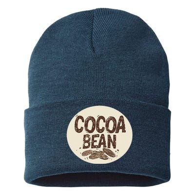 Nice Chocolate Bean For Cocoa Lovers Sustainable Knit Beanie