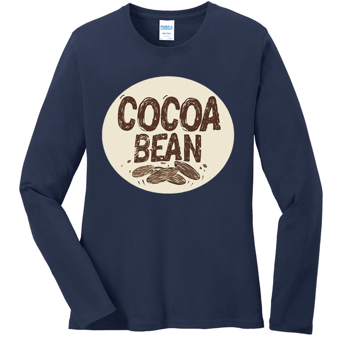 Nice Chocolate Bean For Cocoa Lovers Ladies Long Sleeve Shirt