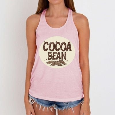 Nice Chocolate Bean For Cocoa Lovers Women's Knotted Racerback Tank