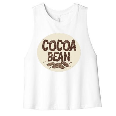 Nice Chocolate Bean For Cocoa Lovers Women's Racerback Cropped Tank