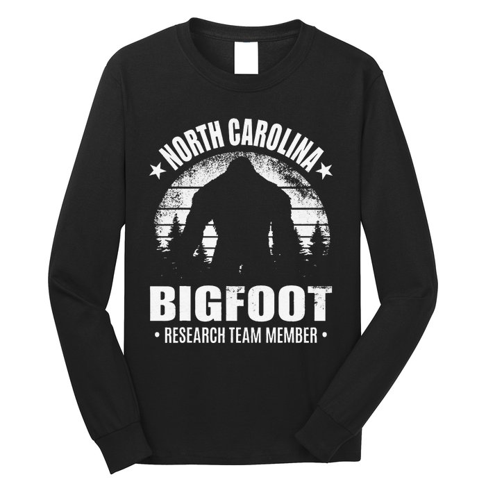 North Carolina Bigfoot Research Team Member Sasquatch Sunset Long Sleeve Shirt