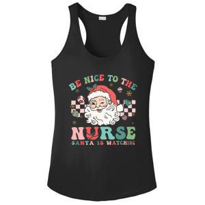 Nurse Christmas Be Nice To The Nurse Santa Is Watching Ladies PosiCharge Competitor Racerback Tank